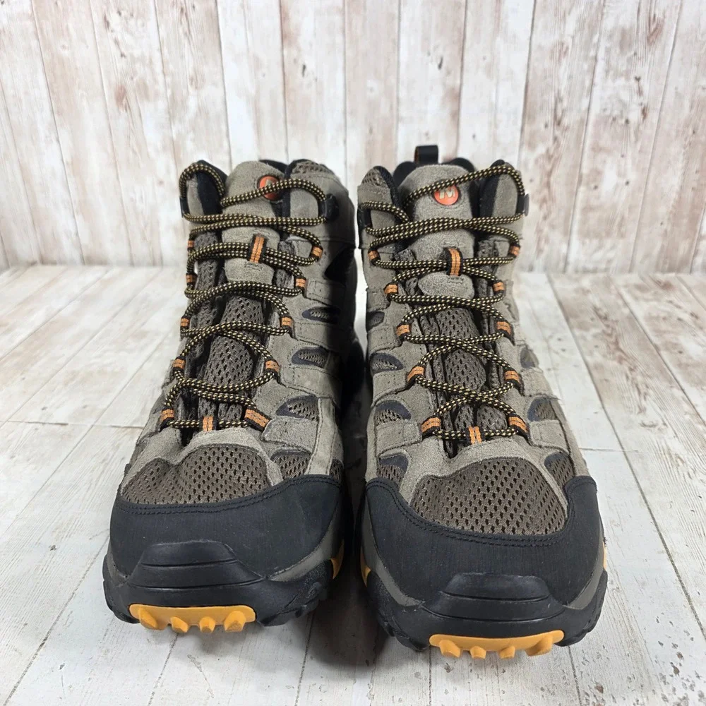 Merrell Moab 3 Mid Mens Hiking Boots Walnut Brown Suede Vibram J06045W Size 13W